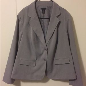 Plus size Lane Bryant grey pin lined suit